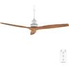 Cecotec - Ventilatori da Soffitto EnergySilence Aero 5270 White&BlackWood - 40 W, Diametro 132 cm, Telecomando, Timer Fino a 8 Ore, 6 Velocità, 3 Pale, Estate/Inverno, Altezza Regolabile