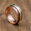 Artisan India Anello di guarigione minimalista in ottone di rame puro massiccio, fatto a ma...