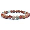 Felicidade Bracciale in pietra di sole naturale da donna, con perle 8 mm, eleganza e benessere quotidiano, per litoterapia, Taglia unica, Pietra semipreziosa, pietra di luna