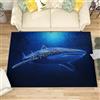 Generico Soft Touch Tappeto Salotto Pelo Corto 60x90 cm, Moderno Tappeto Modello di Squalo Balena Dell'Oceano Antiscivolo Lavabile per Camera da Letto, Ingresso - Blu Antivegetativa Tappeti