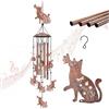 TIGGSY Campanelli a vento per gatti da esterno, regalo per donne/uomini/mamma/nonna/moglie/amici, regalo di compleanno, regalo commemorativo in metallo per esterni/interni, casa, prato, veranda, patio,