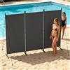 UISEBRT 240 x 180 cm, paravento per esterni, resistente alle intemperie, con picchetti e tiranti, divisorio pieghevole autoportante, senza fori, protezione da sguardi indiscreti per giardino, balcone