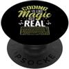 programming code PC computer nerd Langua La codifica è come una magia ma reale PopSockets PopGrip Adesivo