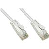 LINK - CAVO RETE CATEGORIA 6 NON SCHERMATO UTP COLORE BIANCO HALOGENFREE MT 0,5 SLIM