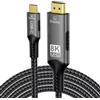 PremiumCord 8K Cavo USB-C a HDMI 2.1, USB 3.2 Gen 2, Maschio a Maschio, Risoluzione 8K@60Hz,4K@144Hz, Full HD 1080p, HDCP2.2, Colore Nero, Lunghezza 2m