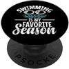 swimming season favorite sport water swi Il nuoto è la mia stagione preferita PopSockets PopGrip Adesivo