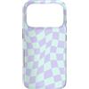 Cute Square Checkers Cute Pattern Design Custodia per iPhone 17 Pro Swirl Scacchiera Vintage a scacchi lilla e menta