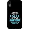 two nieces uncle pride awesome girls fam Custodia per iPhone XR Orgoglioso zio di due fantastiche ragazze orgoglio