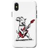 Vintage Goat Rocker Guitarist Gifts and Custodia per iPhone X/XS Capra Rock Style Divertente Capra Suonare Chitarra Rocker