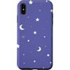 TrendyGrips Custodia per iPhone XS Max Motivo con lune e stelle viola pervinca Colore dell'anno