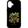 The Botany Bureau Custodia per iPhone 16 Illustrazione della pianta di fragola Fragaria × ananassa