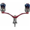 QSTDGVPW Maniglia Rotante per Mulinello da Pesca Accessorio Dotato di Doppio Pomello CNC Perfettamente Bilanciata in Lega di Alluminio Compatibile con Marchi, Rosso, Shimano Avvitabile