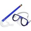 GLEAVI Set da Snorkeling per Maschera Subacquea Antiappannamento e Tubo in Silicone Blu, Adatto per Spiagge e Parchi Acquatici, Vestibilità Comoda per Ragazzi