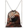 EDPXKL Zaino con coulisse Red Panda, leggero, in tela, resistente, ideale per la palestra, per uomo e donna.