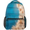 Lsjuee Starfish Boat Board Zaini Daypack Zaini per computer portatili, Bookbags di grande capacità con tracolla regolabile, Escursionismo da viaggio Campeggio Zainetto casual per adulti/donne/uomini/ragazzi/