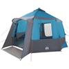 GFMGUEMV Tenda familiare, 405 x 405 x 273 cm, per fino a 10 persone, tenda da campeggio in poliestere 185T con rivestimento in poliuretano, con aste, tiranti e picchetti