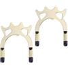 Luxshiny 2 Pezzi Testa Ponte da Biliardo in Metallo Oro con Design Ergonomico per Supporto Stecca da Pool in Competizioni di Biliardo