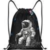 EDPXKL Borsa da palestra con coulisse, astronauta galassia psichedelica, sacca sportiva idrorepellente, zaino leggero per la scuola e la spiaggia, 36x42 cm