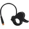 RichVibe Acceleratore a pollice impermeabile per Kukirin per scooter elettrico G3 Pro, connettore a 3 pin, leva a dito con pedale, accessorio di aggiornamento in plastica, nero