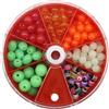 Generic Perline per esche da pesca, perline per esche | 199 perline di filo da pesca | Perline d'acqua salata con scatola portaoggetti, perline per esche da pesca, perline di filo di pesce