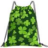 EDPXKL Zaino leggero con coulisse Clover-2, coppia di orsetti per San Valentino, zaino impermeabile con palloncini a tema amore, ideale per palestra, viaggi, feste e per l'uso quotidiano.