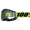 100% Maschera ACCURI 2 Enduro Neon Yellow - Lente Doppia Trasparente