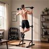 GarveeTech Power Tower per palestra domestica, barra regolabile per trazioni e dip station, torre per allenamento della forza per trazioni, dip, sollevamenti e flessioni, 10 impostazioni di altezza, portata 150