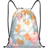 EDPXKL Borsa da palestra con coulisse S Pink Pumpkin2 per uomo/donna, borsa sportiva con coulisse a forma di palla di Natale verde, zaino da spiaggia/nuoto per sport, palestra e spiaggia.