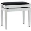 GEWA Pianoforte - Panca Per Piano Deluxe - Bianco Satinato - Sedile Nero