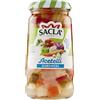 Sacla Saclà, Acetelli, Giardiniera, Ideale per Aperitivo, Antipasti e Preparazioni, Vaso Vetro, 290g (170g sgocciolato), Confezione da 12 pezzi