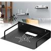 Laowu Mensola galleggiante per proiettore in lega di alluminio, Wifi Router Wall Mount Shelf, Mensola per scatola cavo per TV a parete, Mensola per lettore DVD, Mensola per proiettore sopra il letto,