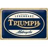 Nostalgic Art Insegna cartello logo in metallo TRIUMPH - LEGENDARY MOTORCYCLE 20 x 30 cm