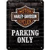 Nostalgic Art Insegna cartello in metallo logo per harley Davidson Parking Only 15x20cm