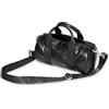 LOQI METALLIC Black Small Weekender, Nero