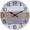 DOTBUY-SHOP Orologio da Parete Moderno Digitale, Moderni Vintage in Legno Orologio da Muro Silenzioso Particolare, per Cucina, Camera da Letto, Soggiorno (Grigio Chiaro,30cm)