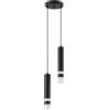 STARRYOL Lampada a Sospensione Minimalista Nera per Isola Cucina, 2 Luci Moderna Lampada a LED a Luce Naturale, Lampadario Adatto per Sala da Pranzo, Bar, Comodino e Vano Scale
