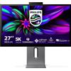 Philips Monitor 27" ( IPS 5120x2880 UHD 5K 60Hz ) BRILLIANCE Space gray 27E3U7903 00