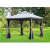 WEBMARKETPOINT Gazebo per arredo giardino mod. Smeralda struttura acciaio Cm 300x300x270 Smeralda