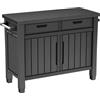 Keter Mobile Barbecue Unity XL, ideale come supporto per la preparazione del barbecue,134x51,7x90H cm, Grafite