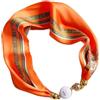 SHENJMAI Foulard Quadrato Chiusura Magnetica Ciondolo for collana con fibbia magnetica in finta sciarpa di seta che indossa la protezione cervicale primaverile e autunnale for le donne(Color 6)