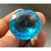 Gemma Naturale Azzurrite Aquamarina Blu Ovale Taglio Rotondo 80 Cts Certificata