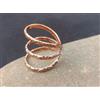 Artisan India Anello di guarigione minimalista in ottone di rame puro massiccio, fatto a ma...