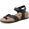 QUEEN HELENA Infradito con Zeppa Sandali Comodi con Cinturino Donna X32-205 (Nero, Sistema Taglie Calzature EU, Adulto, Donna, Numero, Media, 37)