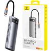 Baseus Hub 7W1 Baseus Gleam Baseus Gleam, Usb-C Do 1X Hdmi4K 60Hz + 3X Usb3.0 + 1X Pd + 1X Sd/Tf (Szary)