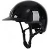 LOVIVER Casco Equitazione Casco Protettivo Equestre Casco Cavallo Accessorio Allenamento Materiale PC Nylon Fodera Traspirante Fibbia Facile Regolazione, Nero Lucido, L 58-62 Cm