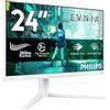 PHILIPS Evnia Gaming Monitor 24M2N3201P 24 pollici 1920x1080, FHD, 260Hz, Fast IPS Panel, 1ms GtG, Height Adjustment, (HDMI1x 2.0 DP 1x 1.4) HDR10, G-Sync Compatible Bianco