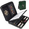 ENHANCE Custodia Organizer per Giochi di Ruolo in Edizione da Collezione - Raccoglitore DND con Supporto per Fogli di Personaggi Integrato e Pannello per Scriba Cancellabile (Dragon Verde)