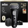 Braun Serie 9 Pro+ Rasoio Elettrico Barba, Custodia, 9610si Nero