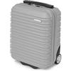 WITTCHEN valigia da viaggio piccola da cabina bagaglio a mano rotelle guscio duro in ABS con 2 ruote standard maniglia telescopica Groove Line valigia piccola grigio Ryanair/ITA Airways/easyJet