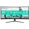 Philips Evnia 34" Curved UltraWide Monitor, WQHD 3440x1440, Black, PC Gaming
